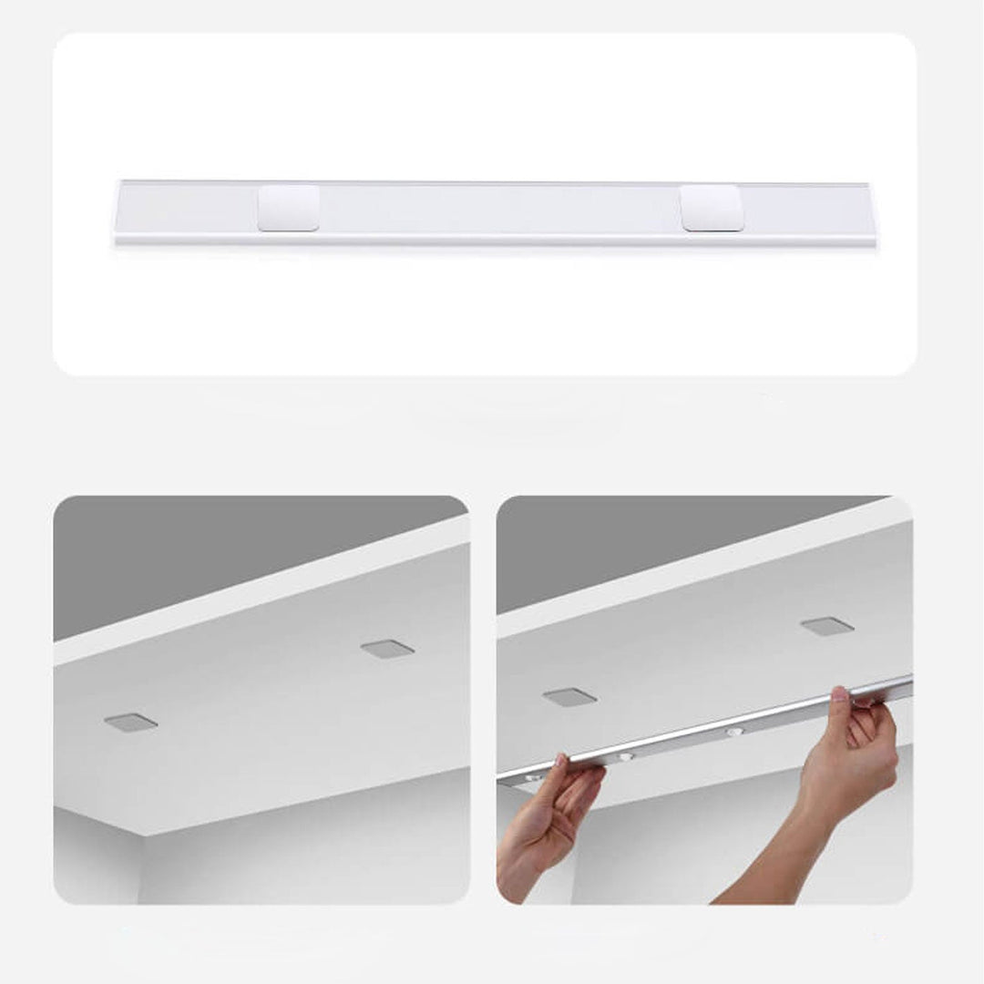 超薄型スマートLED人感センサー充電ヒルリップルライトストリップ 