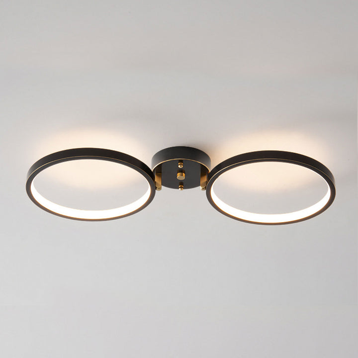 Moderne minimalistische LED-Deckenleuchte aus Acryl in Kupfer 