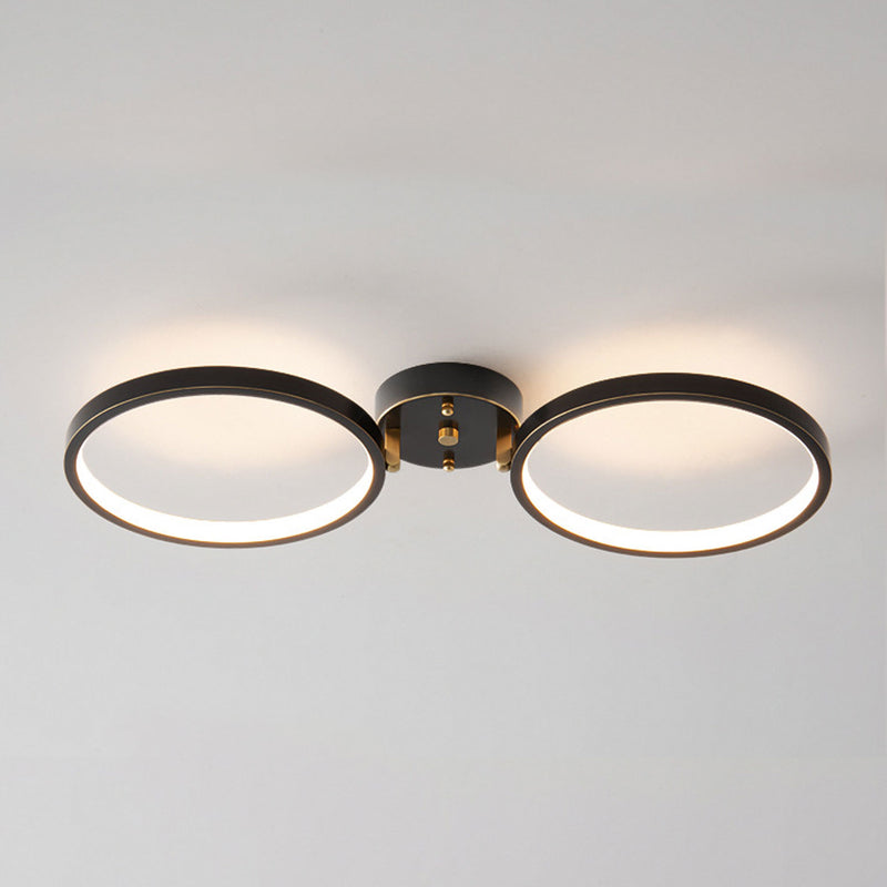 Modern Minimalist Full Copper Acrylic LED Flush Mount Ceiling Light