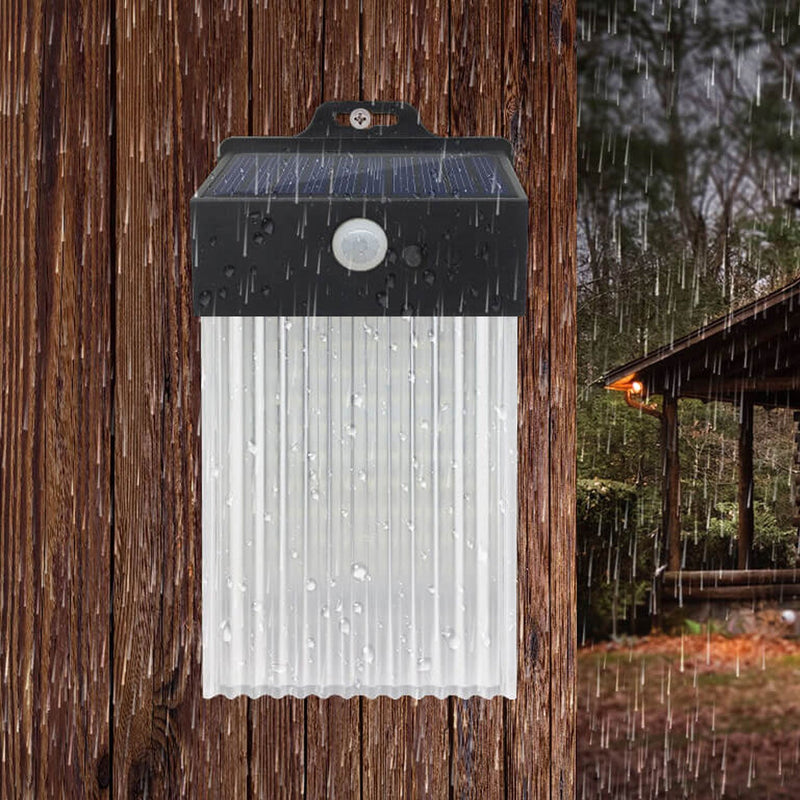Lampe murale à détecteur solaire LED carrée pour jardin extérieur 