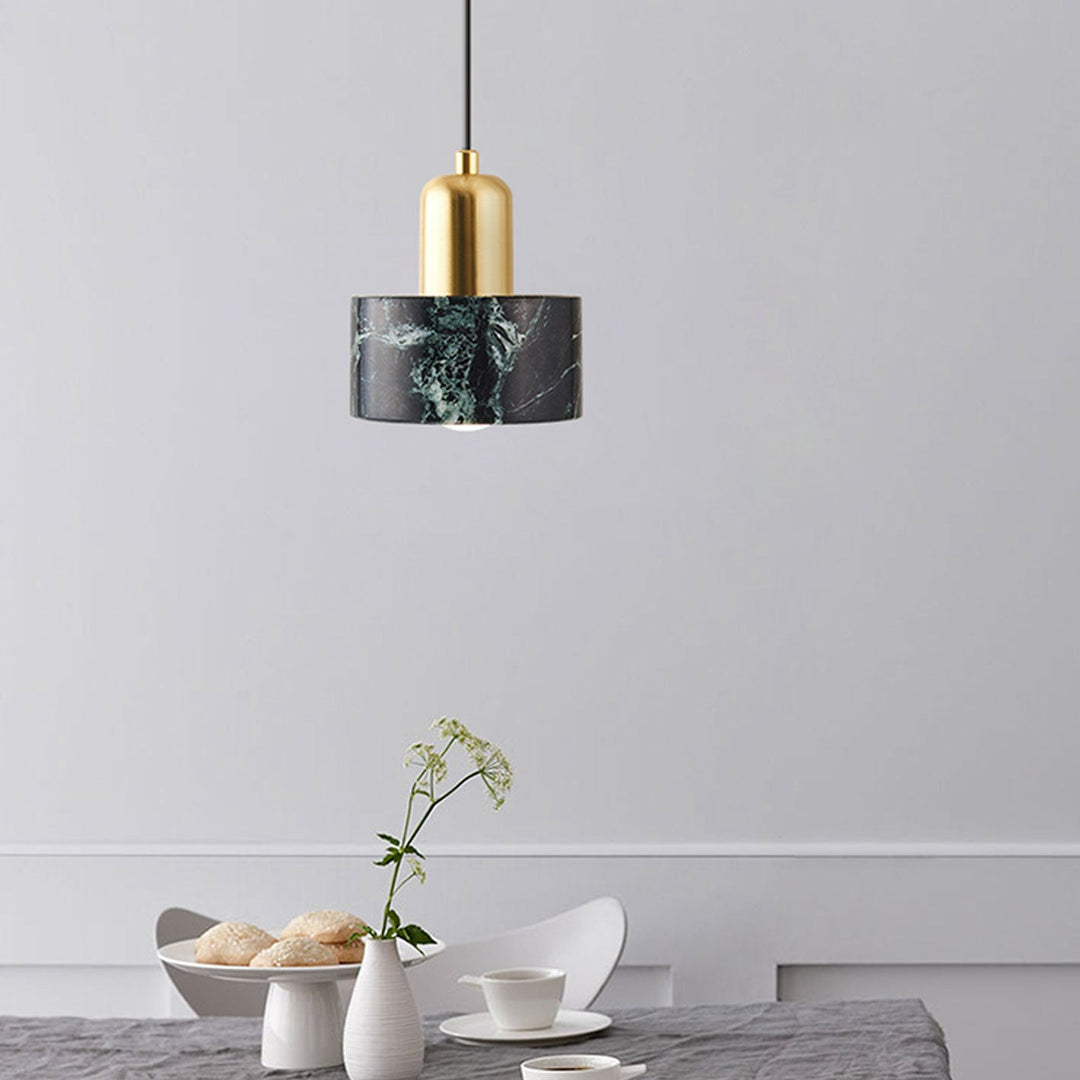 Suspension Luminaire en Métal et Marbre de Luxe Moderne à 1 Lumière 