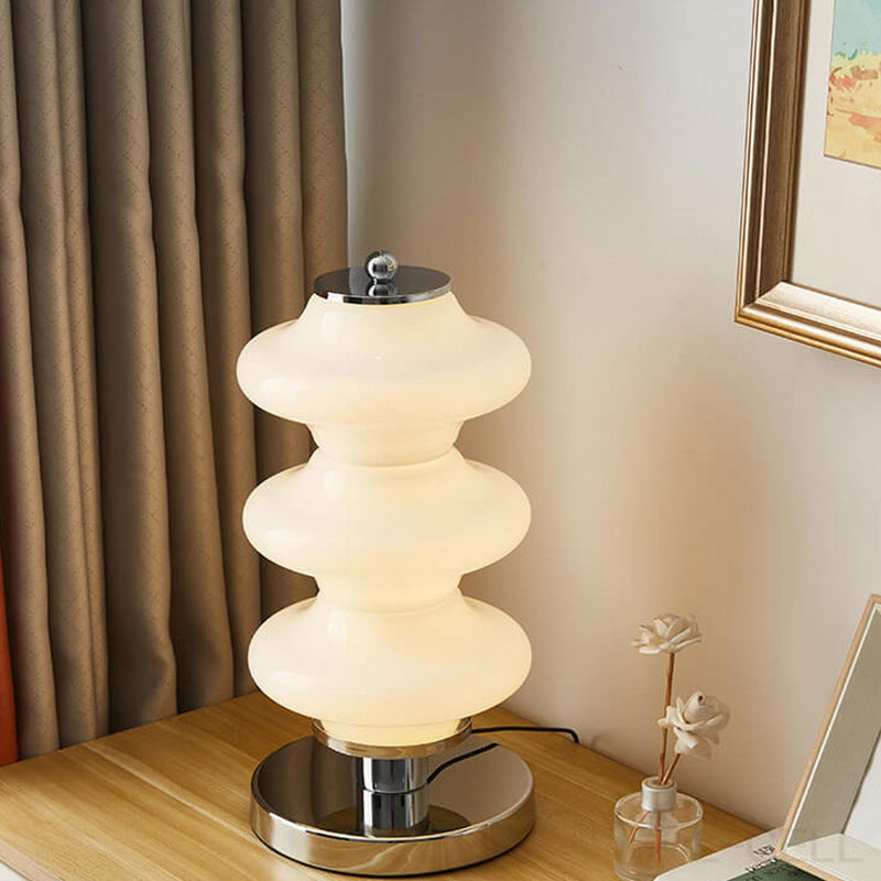 Lampe de Table LED Design Gourde en Verre Nordique 