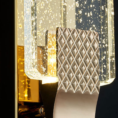 Modern Luxury Bubble Crystal Square Alloy LED Wall Sconce Lamp