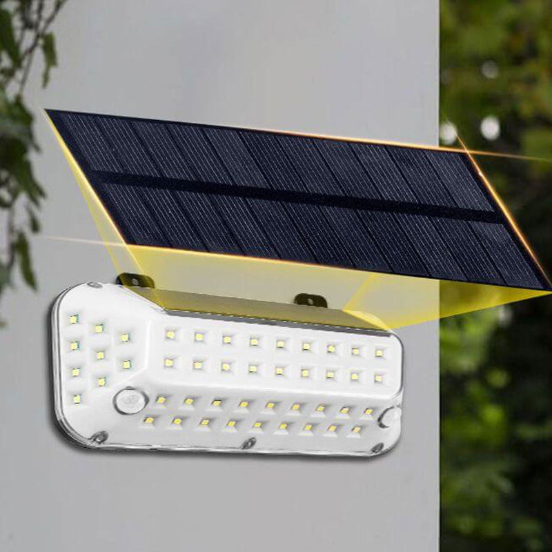 Lampe solaire extérieure à quatre côtés avec capteur humain, applique murale de jardin extérieure 