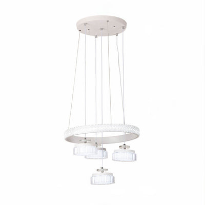 ثريا LED من الألومنيوم والحديد المطاوع بتصميم حديث وبسيط 