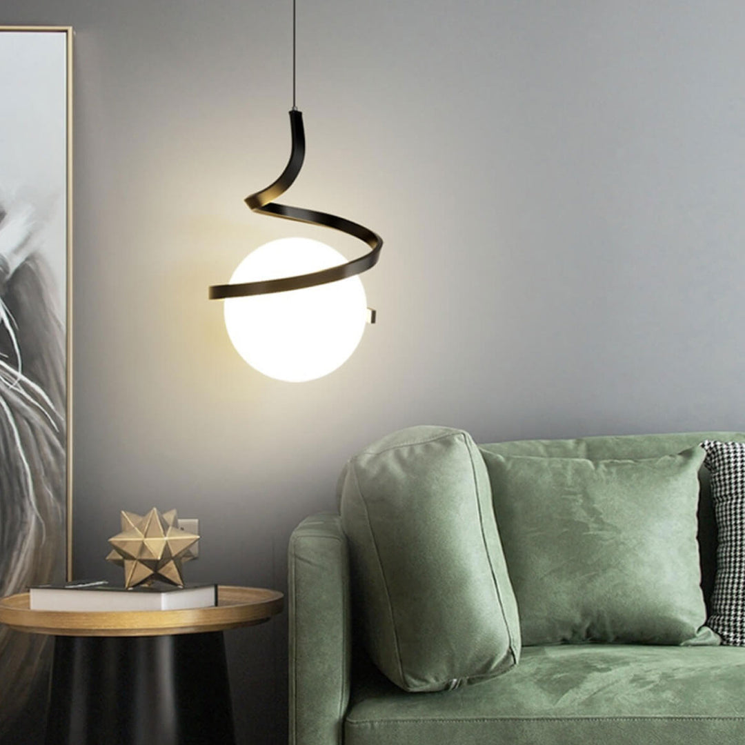 Luz colgante LED de hierro forjado minimalista moderno 