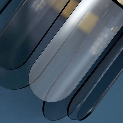 Creative Light Luxury Long Strip Glaskombinationsdesign 2-Licht-Wandleuchte 