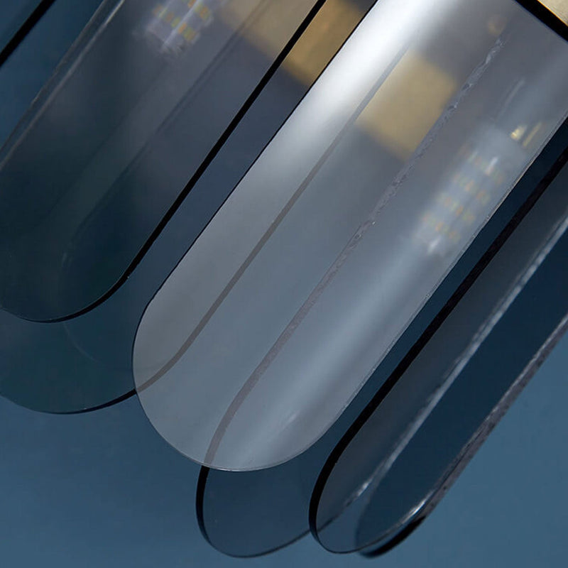Creative Light Luxury Long Strip Glaskombinationsdesign 2-Licht-Wandleuchte 