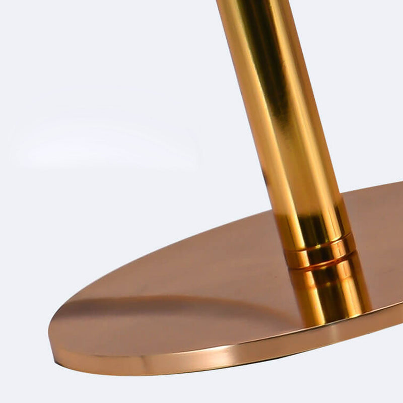Lampe de table à 1 lumière à base ronde en plumes d&