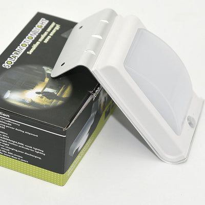 Solar ABS Rectangular Body Sensing LED Outdoor Wall Sconce Lamp