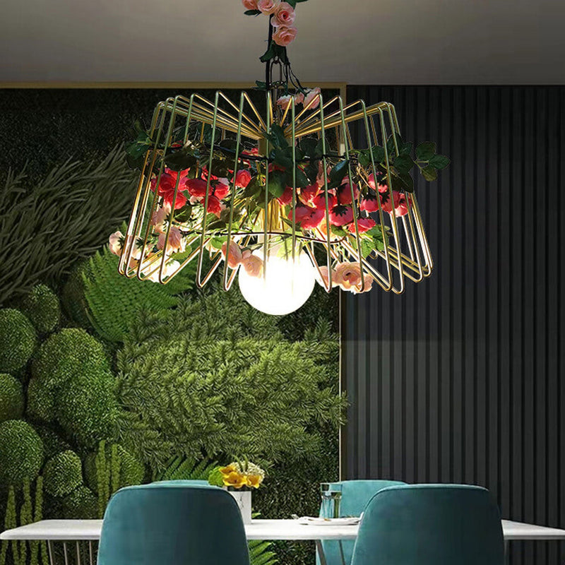 Industrial Creative Greenery Iron 1-Light Pendant Light