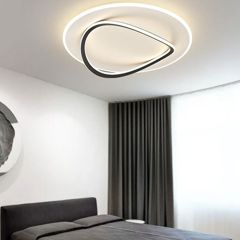 Nordic Minimalist Round Oval LED Flush Mount Ceiling Light