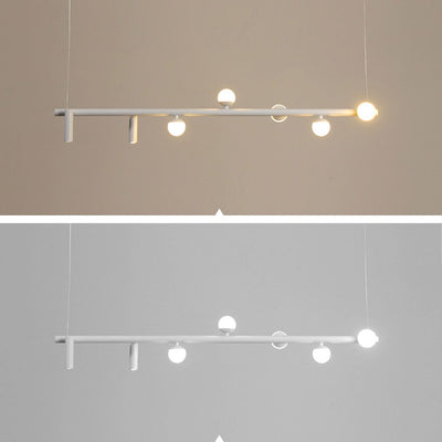 Minimalist  Island Light Linear 6/7 Light Acrylic Iron LED Chandelier