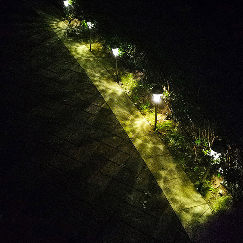 Solar Stainless Steel Column LED Outdoor Garden Decorative Ground Insert Landscape Light
