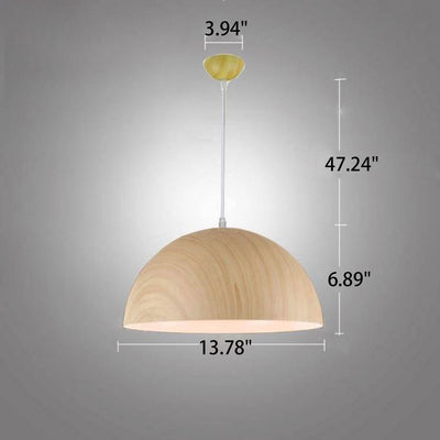 Nordic Minimalist Marbled Semicircle 1-Light Pendant Light