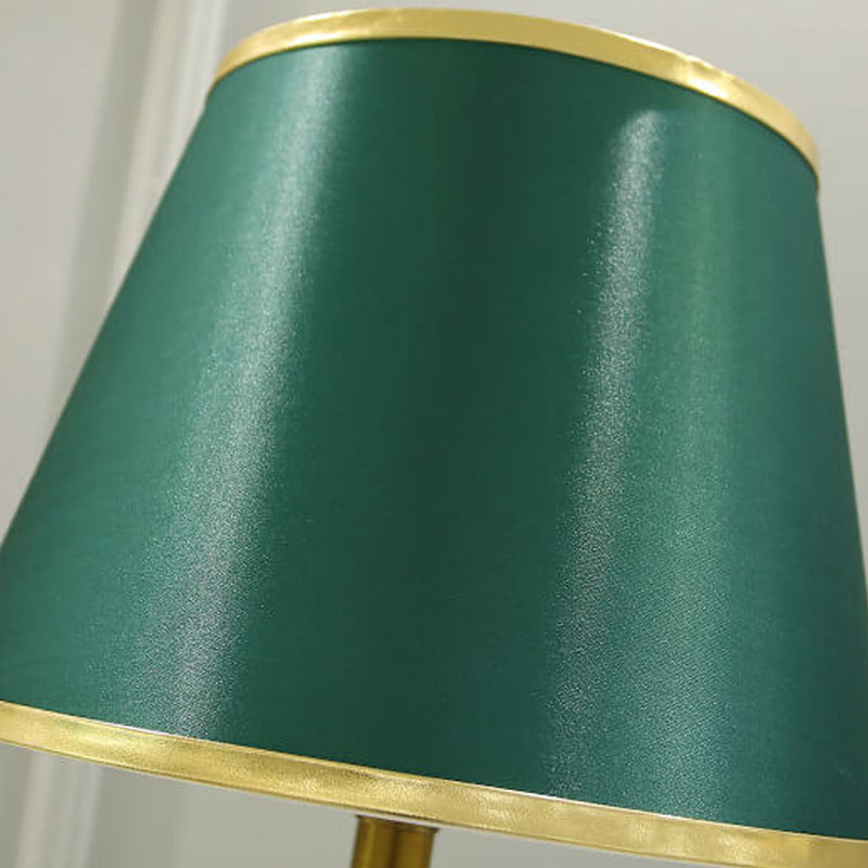 Modern Vintage Fabric Shade Ceramic Oval Base 1-Light Table Lamp