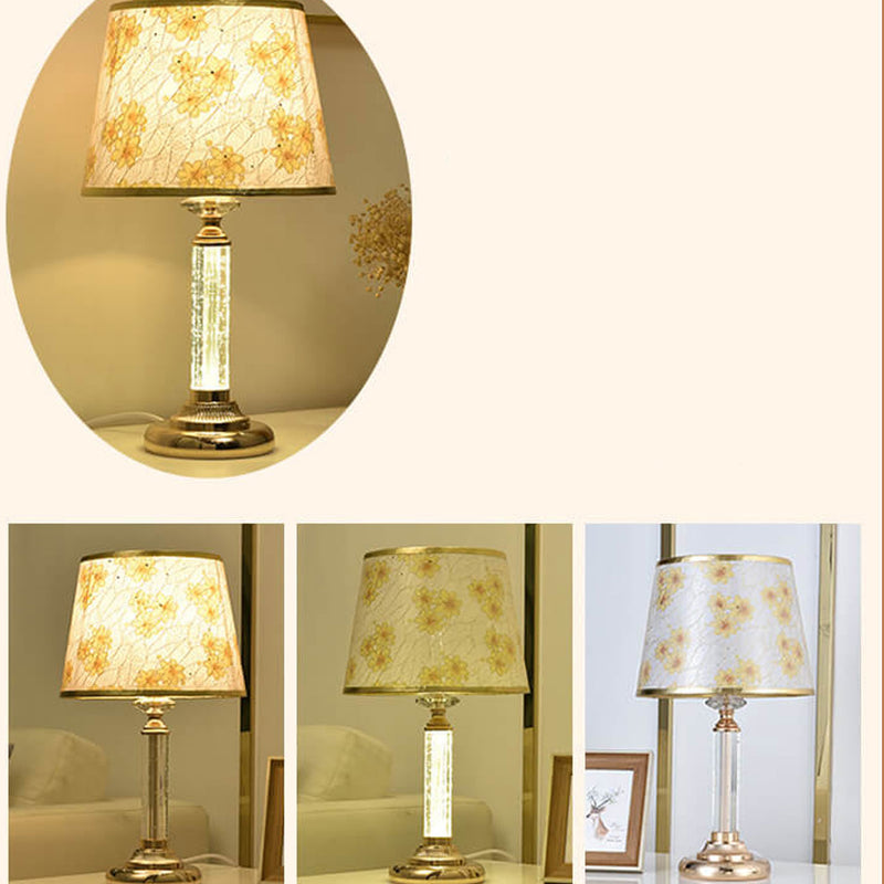 Lampe de Table 1 Lumière à Télécommande Réglable en Luminosité Cristal Européen 