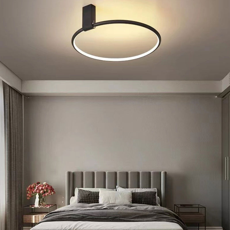 Modern Minimalist Round Aluminum LED Flush Mount Ceiling Light