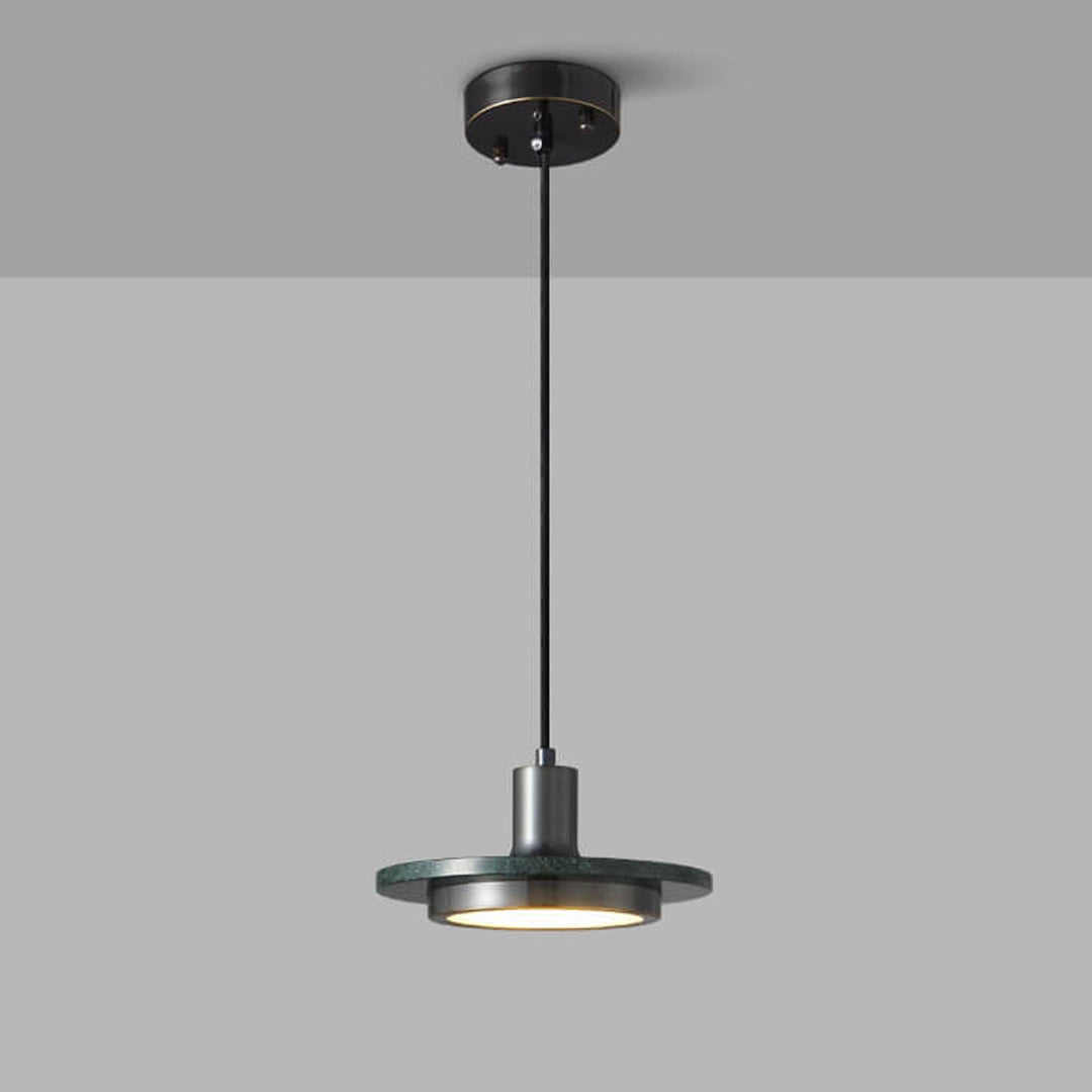 Lustre suspendu en cuivre et marbre Nordic Light Luxury à 1 lumière 