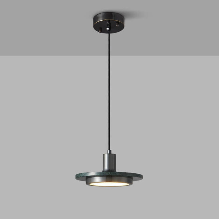 Lustre suspendu en cuivre et marbre Nordic Light Luxury à 1 lumière 