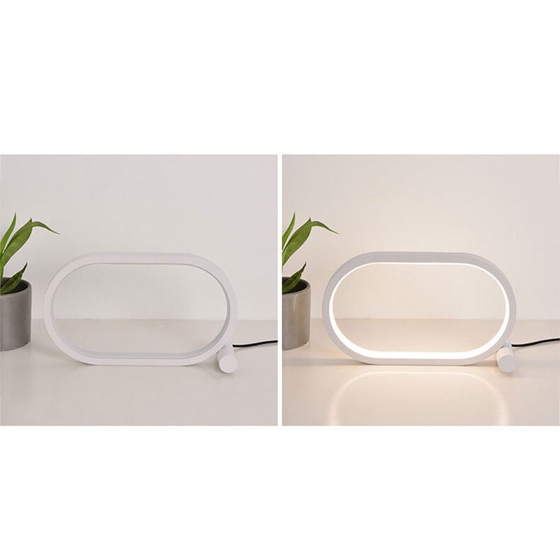 مصباح طاولة LED ليلي بسيط إبداعي بشكل بيضاوي USB 