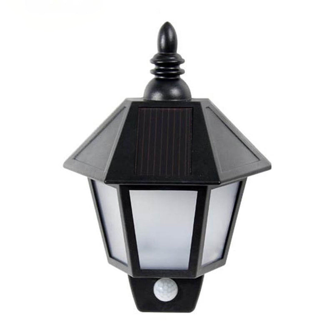 Solar Raumtyp Halbwandleuchte Menschlicher Smart-Sensor Licht Schwarze LED-Wandleuchte 