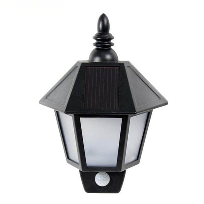 Solar Room Type Half Wall Light Human Smart Sensor Light Black LED Wall Sconce Lamp