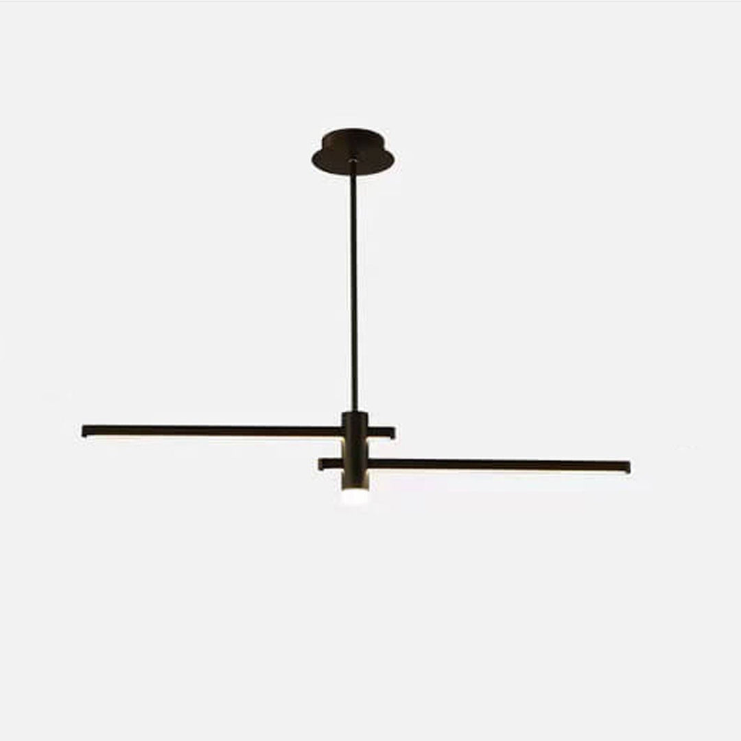 Lustre LED moderne à longue ligne avec projecteur pour îlot 