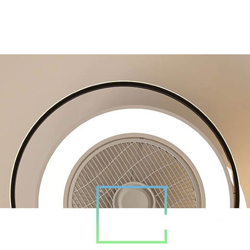 Nordic Creative Circles LED Invisible Flush Mount Ceiling Fan Light