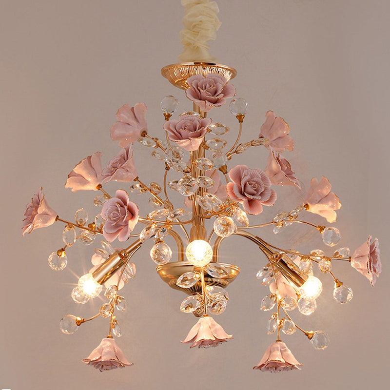 European Court Style Light Luxury Crystal 3/6/8-Light Island Light Chandelier