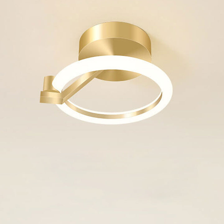 Moderne Licht Luxus Quadratische Runde Acryl LED Semi-Flush Mount Deckenleuchte 