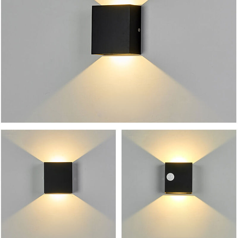 Modern Simple Square LED Body Sensor Wall Sconce Lamp