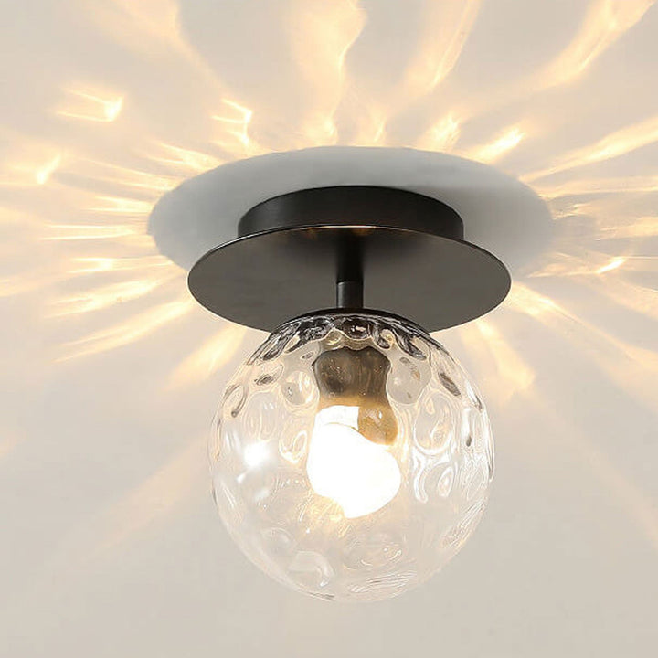 Nordisches Wasserglas Orb 1-Licht Semi-Flush Mount Deckenleuchte 