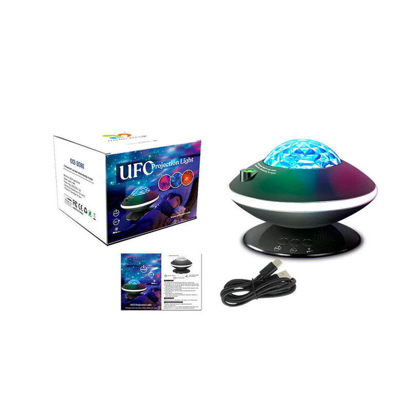 Lampe de projection étoilée Aurora LED USB à trois vitesses rotative avec gradation 