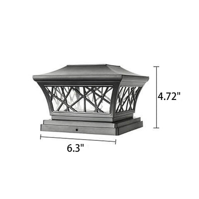 European Solar LED Waterproof Wall Column Head Lamp Outdoor Light