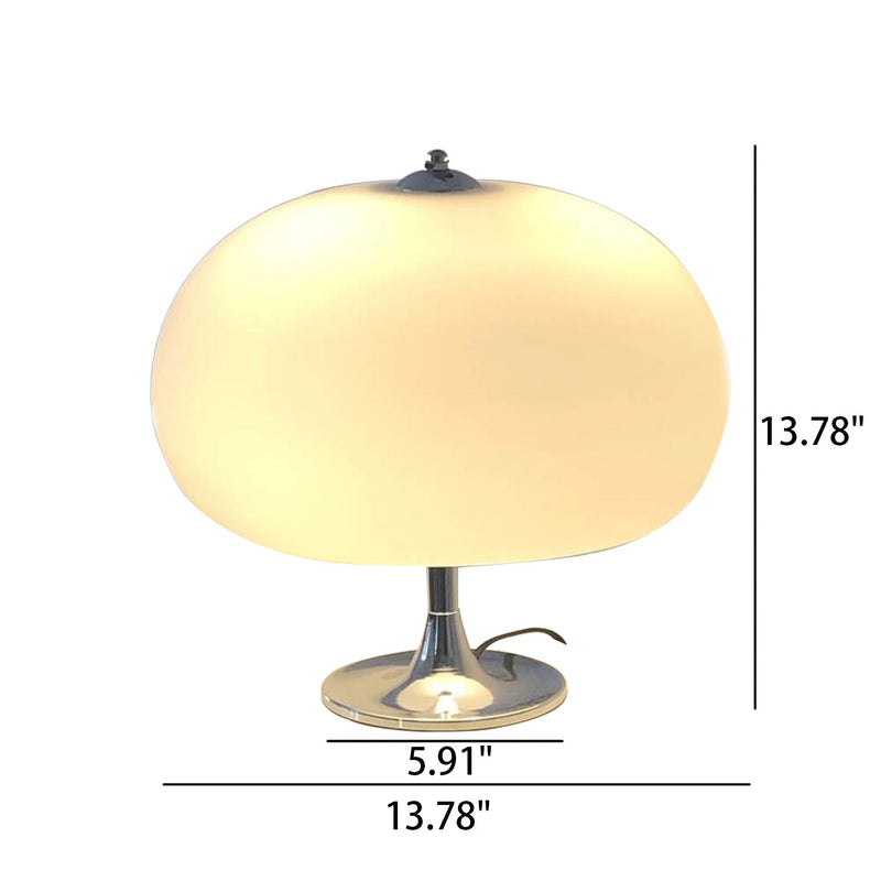 Lampe de table à 3 lumières avec abat-jour boule blanc crème moderne 
