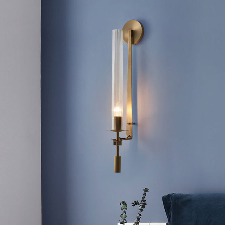 Applique murale moderne de luxe à 1 lumière en cuivre 