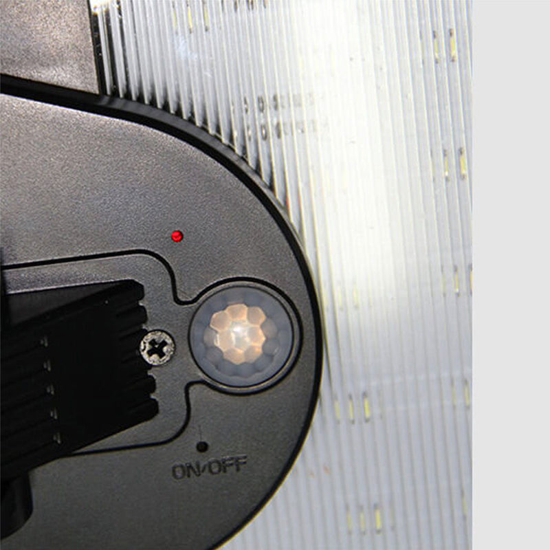 Solar Outdoor Human Sensor Round LED Patio Wall Sconce Lamp