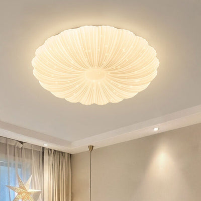 Modern Minimalist Shell Acrylic Round LED Flush Mount Ceiling Light