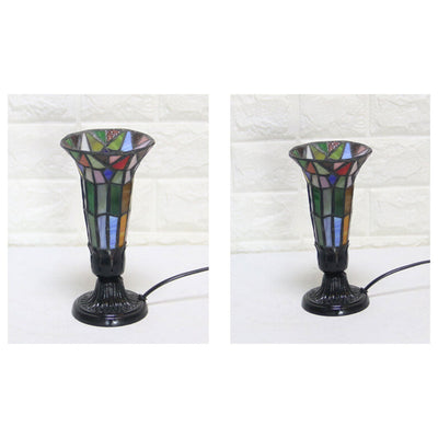 Lampe de table rétro Tiffany Design créatif de fleur 1 lumière 