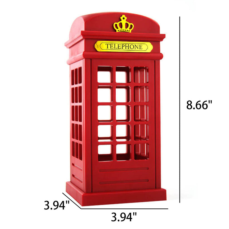 Retro Touch Creative British Phone Booth Design LED Night Light Table Lamp