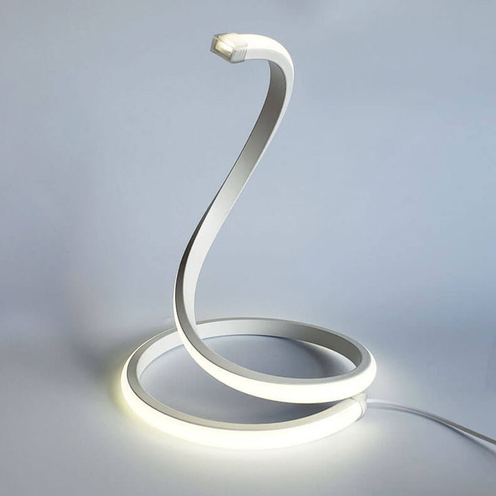 Lampe de table à LED en forme de serpent créatif moderne avec variation de l&
