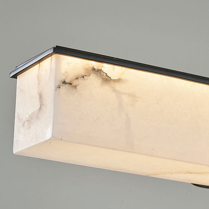 Moderne Luxus Marmor Lange Kupfer Zen Insel Licht LED Kronleuchter 