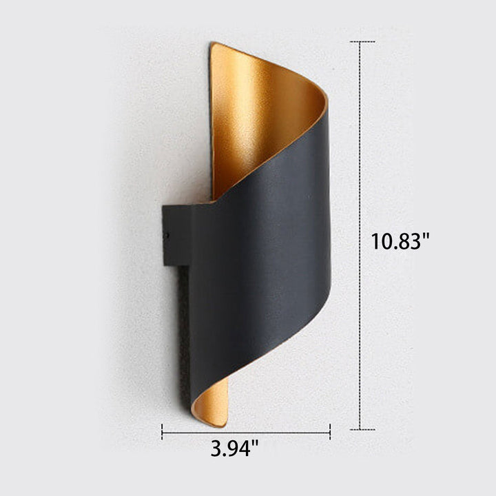 Lámpara de Aplique de Pared Impermeable de Columna de Aluminio Moderno para Exteriores con LED 
