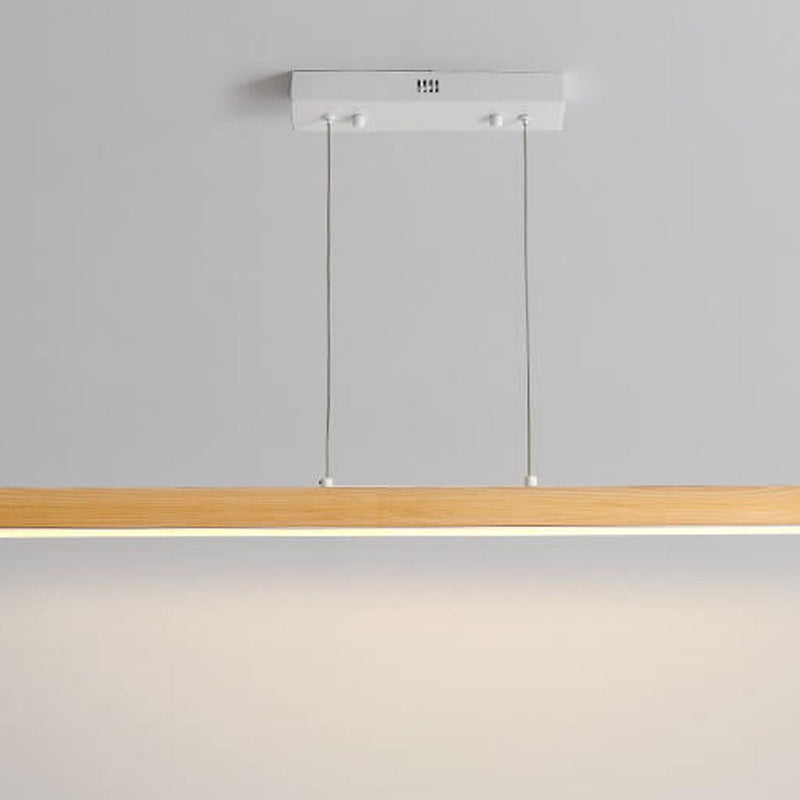 Modern Simple Log Long Strip Island Light LED Chandelier