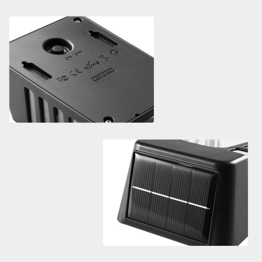 Lámpara de Aplique de Pared para Exterior con Diseño a Rayas Cuadradas Solares 