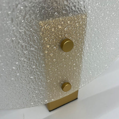 Lampe de table moderne en verre dépoli rond de luxe léger à 1 lumière 