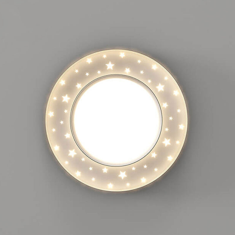 Nordic Minimalist Round Star Effect LED Flush Mount Ceiling Light