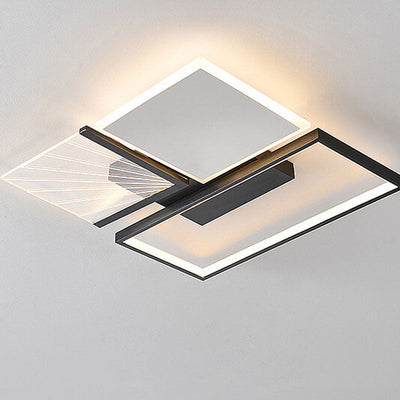 Modern Minimalist Creative Geometric Splicing Design LED Flush Mount Light