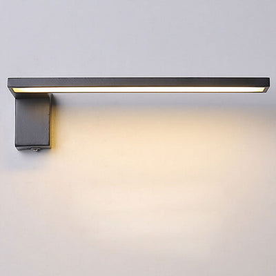 Modern Minimalist Long Bar Square Base LED Wall Sconce Lamp